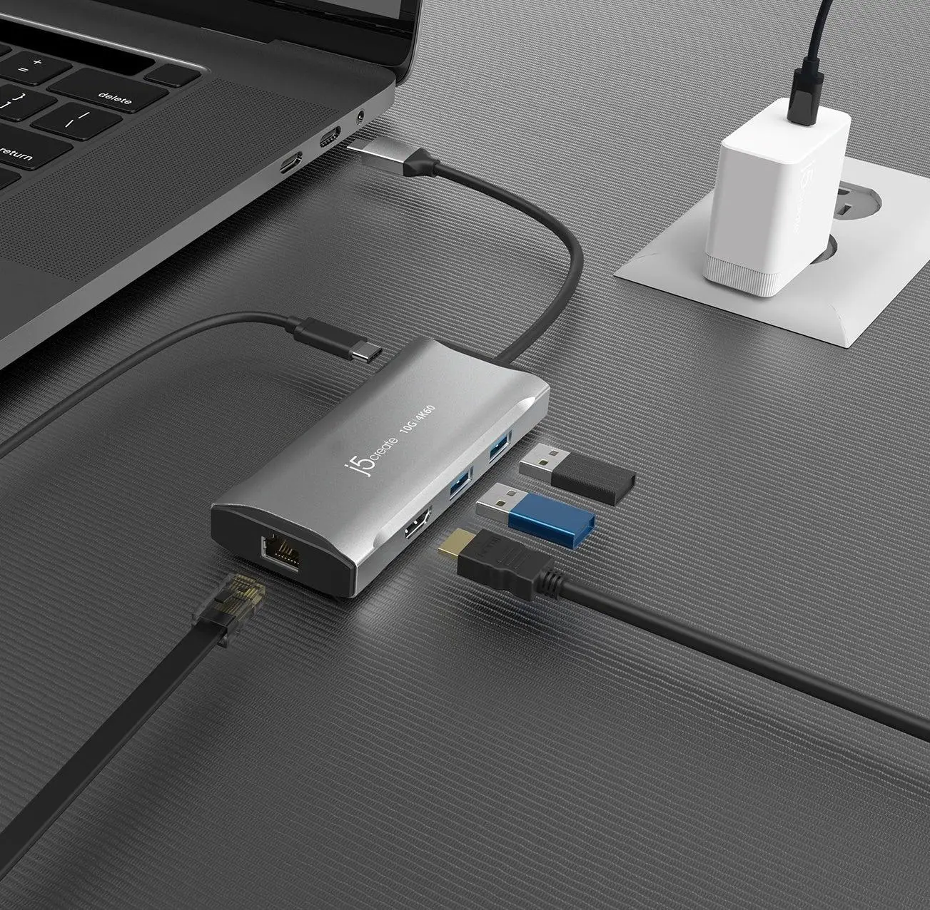 Докинг станция j5create JCD392 100W, USB-C, 10Gbps, 4K60 - image 6