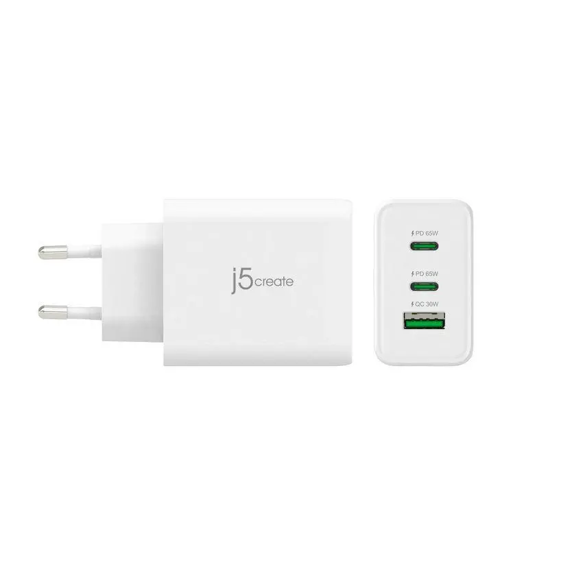 Мрежово зарядно j5create JUP3365E 65W, 3 порта, USB-C, USB-A - image 3