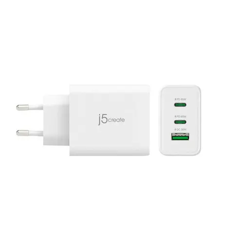 Încărcător de rețea j5create JUP3365E 65W, 3 porturi, USB-C, USB-A - 4