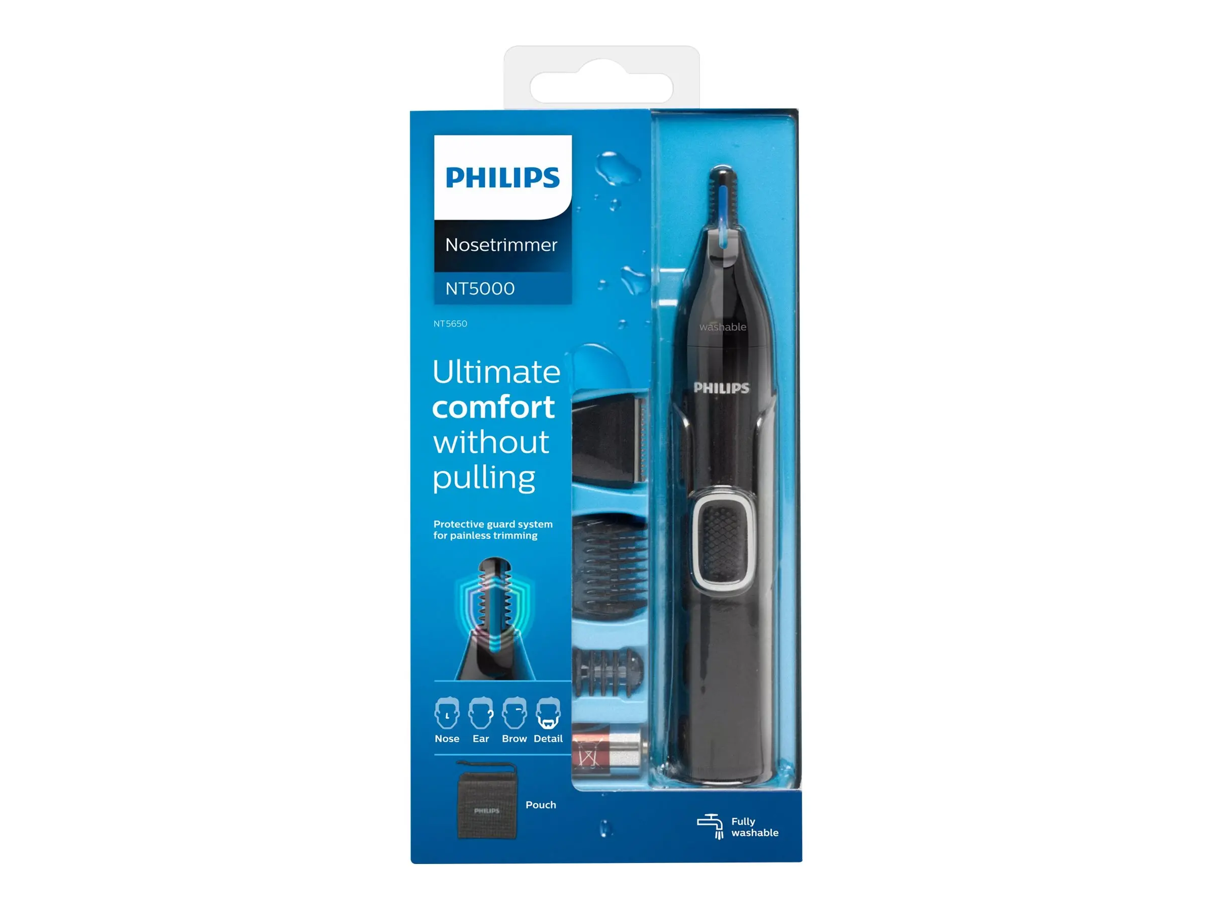 Philips Nosetrimmer 100 waterproof, Dual-sided Protective Guard system, AA-battery included, precision attachment, precision comb, - image 4
