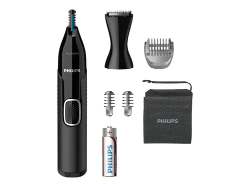 Philips Trimmer pentru nas Nosetrimmer 100 rezistent la apă, sistem de protecție pe două fețe Dual-sided Protective Guard, baterie AA inclusă - 10