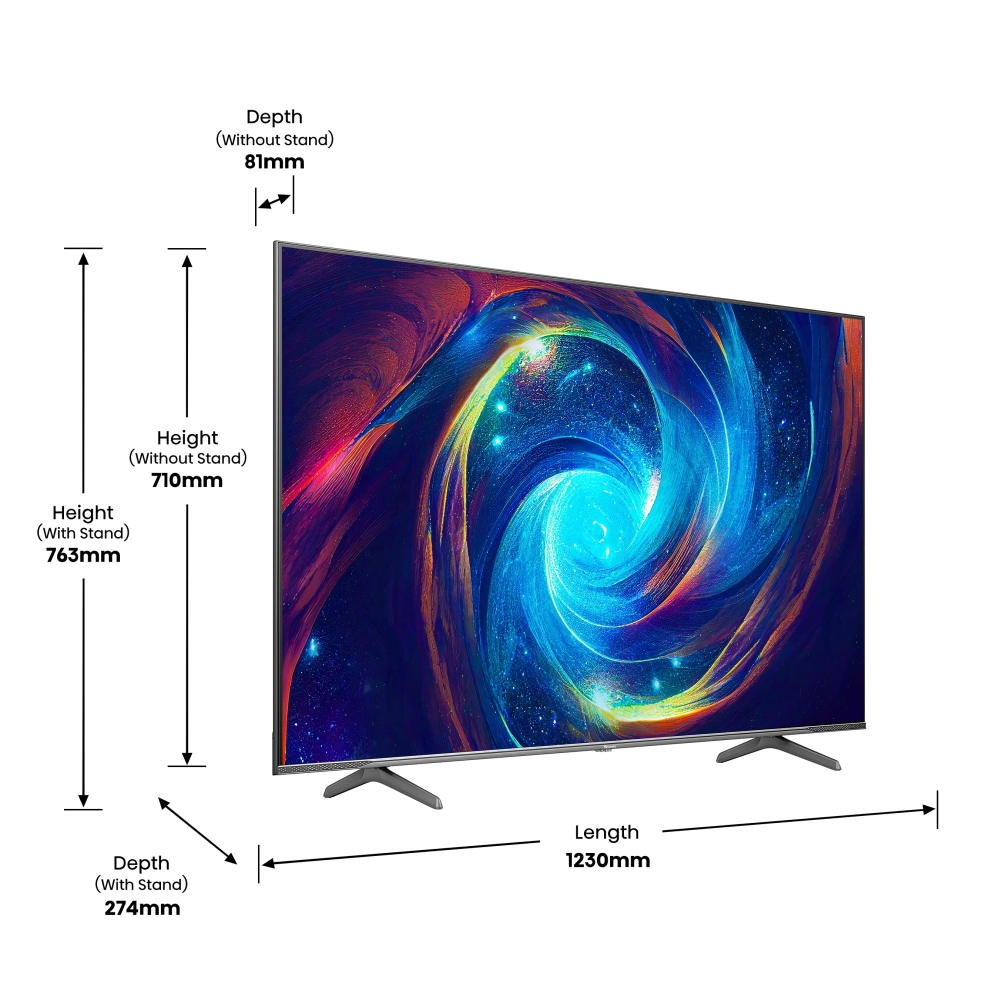 Телевизор, Hisense 55" E7KQ Pro, 4K Ultra HD 3840x2160, QLED, Quantum Dot, 120Hz, HDR 10+ adaptive, HLG, Dolby Vision, DTS Virtual X, Smart TV, WiFi 5GHz, WiFi Direct, BT, Anyview Cast, 3xHDMI, 2xUSB, LAN, CI+, DVB-T2/C/S2, Black - image 8