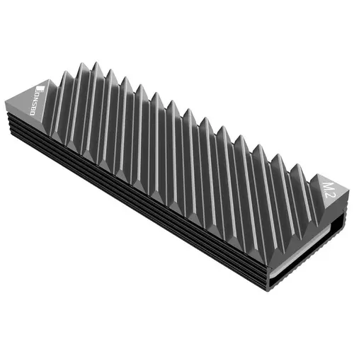 Пасивен охладител Jonsbo M.2 SSD, оребрен, Сив - image 2