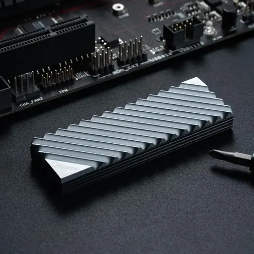 Пасивен охладител Jonsbo M.2 SSD, оребрен, Сив - image 9
