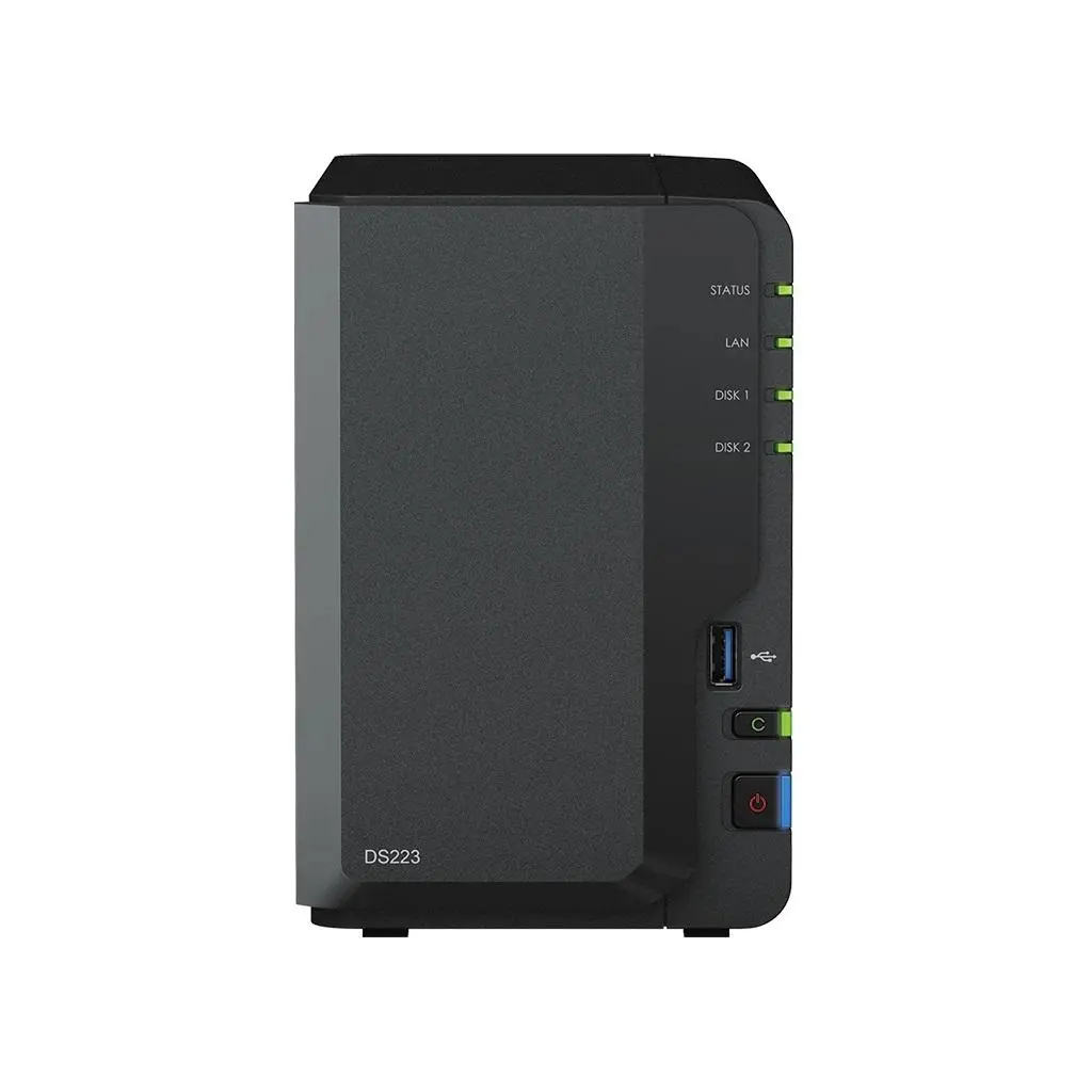 Storage de rețea Synology DS223, Pentru 2 discuri, 2GB, Gigabit, USB3.2 - image 1