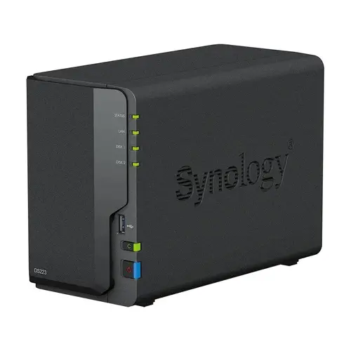 Storage de rețea Synology DS223, Pentru 2 discuri, 2GB, Gigabit, USB3.2 - 1