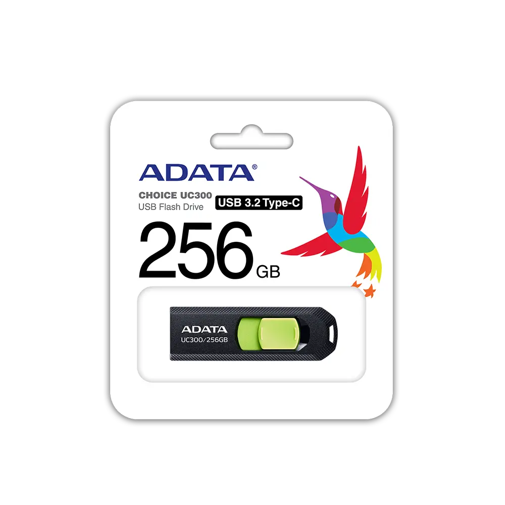 Памет, 256GB TYPE-C UC300 ADATA BK/GN