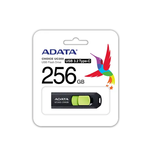 Memorie, 256GB TYPE-C UC300 ADATA BK/GN Memorie, 256GB TYPE-C UC300 ADATA BK/GN