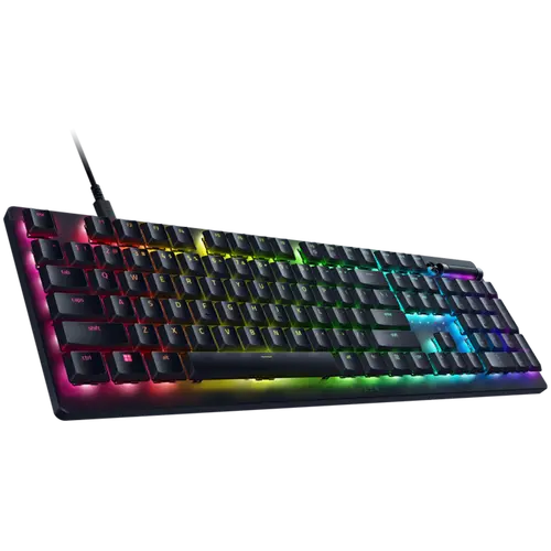 Razer DeathStalker V2 Gaming Keyboard, Red Switch, US Layout, Low-Profile Optical Switches (Linear), Ultra-Slim Casing with Durable Aluminum Top Plate, Laser-Etched Keycaps with Razer HyperGuard Coating, Wired - Detachable braided fiber Type-C cable - image 1