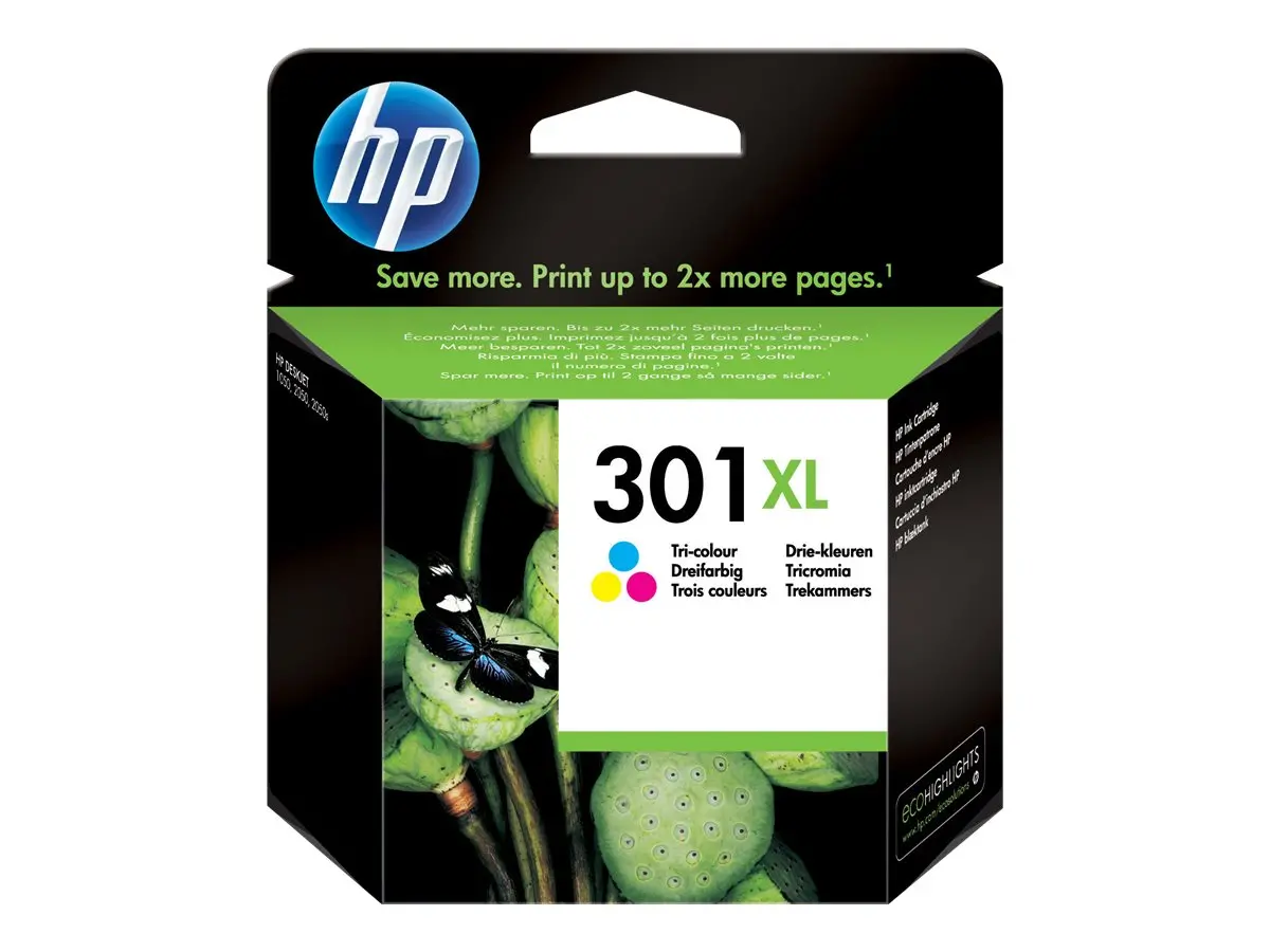 HP 301XL original ink cartridge tri-colour high capacity 330 pages 1-pack - image 2