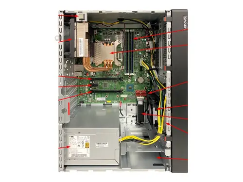 Сървър, Lenovo ThinkSystem ST50 V2, Xeon E-2324G (4C, 3.1GHz, 8MB Cache/65W), SW RAID, 2x960GB Micron 5400 Pro SSD, 1x16GB, 500W 94% Efficiency, No DVD, 3 year - image 3