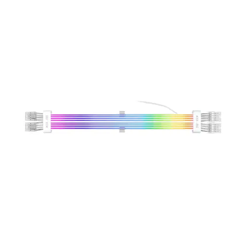 1stPlayer удължителен кабел Extension Modding Cable PCIe 6+2PIN Addressable RGB White - NC2-8P-WH - image 1