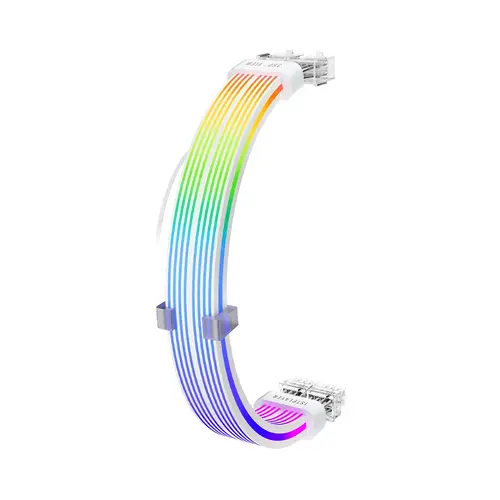 1stPlayer удължителен кабел Extension Modding Cable PCIe 6+2PIN Addressable RGB White - NC2-8P-WH - image 2