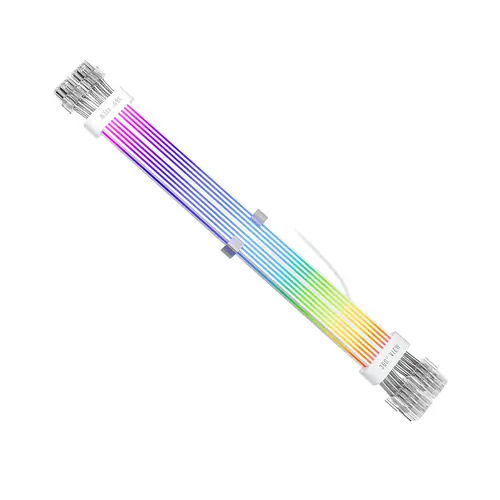 1stPlayer удължителен кабел Extension Modding Cable PCIe 6+2PIN Addressable RGB White - NC2-8P-WH - image 4