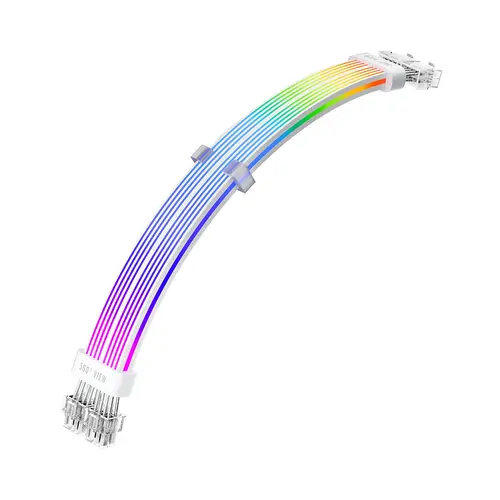 1stPlayer удължителен кабел Extension Modding Cable PCIe 6+2PIN Addressable RGB White - NC2-8P-WH - image 5