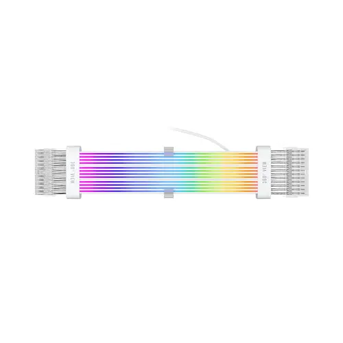 1stPlayer удължителен кабел Extension Modding Cable M/B 24PIN Addressable RGB White - NC24P-WH - image 1
