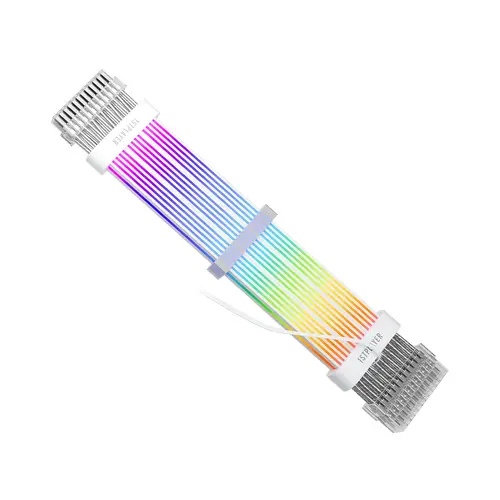 1stPlayer удължителен кабел Extension Modding Cable M/B 24PIN Addressable RGB White - NC24P-WH - image 3