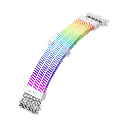1stPlayer удължителен кабел Extension Modding Cable M/B 24PIN Addressable RGB White - NC24P-WH - image 4