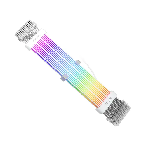 1stPlayer удължителен кабел Extension Modding Cable M/B 24PIN Addressable RGB White - NC24P-WH - image 5