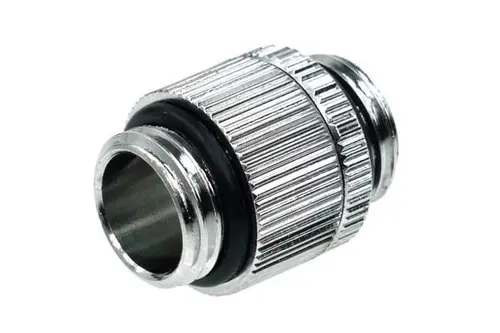Adaptor Alphacool HF, Nipluri dublu, G1/4 - G1/4, Rotativ, Argintiu - 1