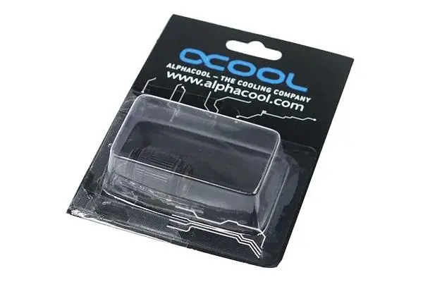 Adaptor Alphacool HF, Nipluri dublu, G1/4 - G1/4, Rotativ, Negru mat - image 1