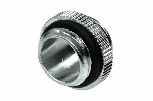 Αντάπτορας Alphacool HF, Διπλό ρακόρ, G1/4 - G1/4, O-ring, Ασημί - 1