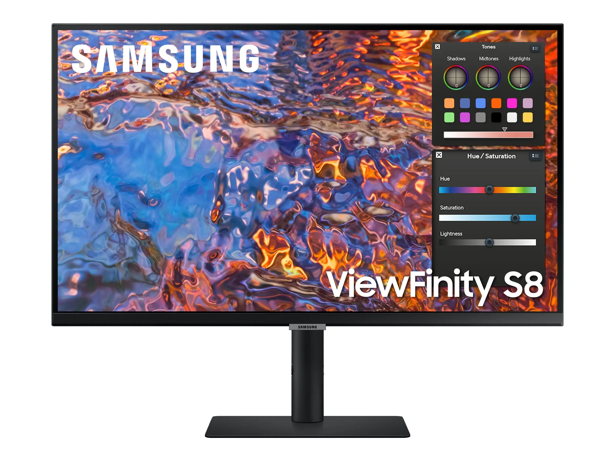 Монитор, Samsung 27B800, 27" IPS LED, 60 Hz, 5 ms GTG, 3840x2160, 300 cd/m2, Flicker Free, PBP, PIP, USB-C 90W, 3xUSB 3.0, Display Port 1.4, 2xHDMI 2.2, Black - image 1