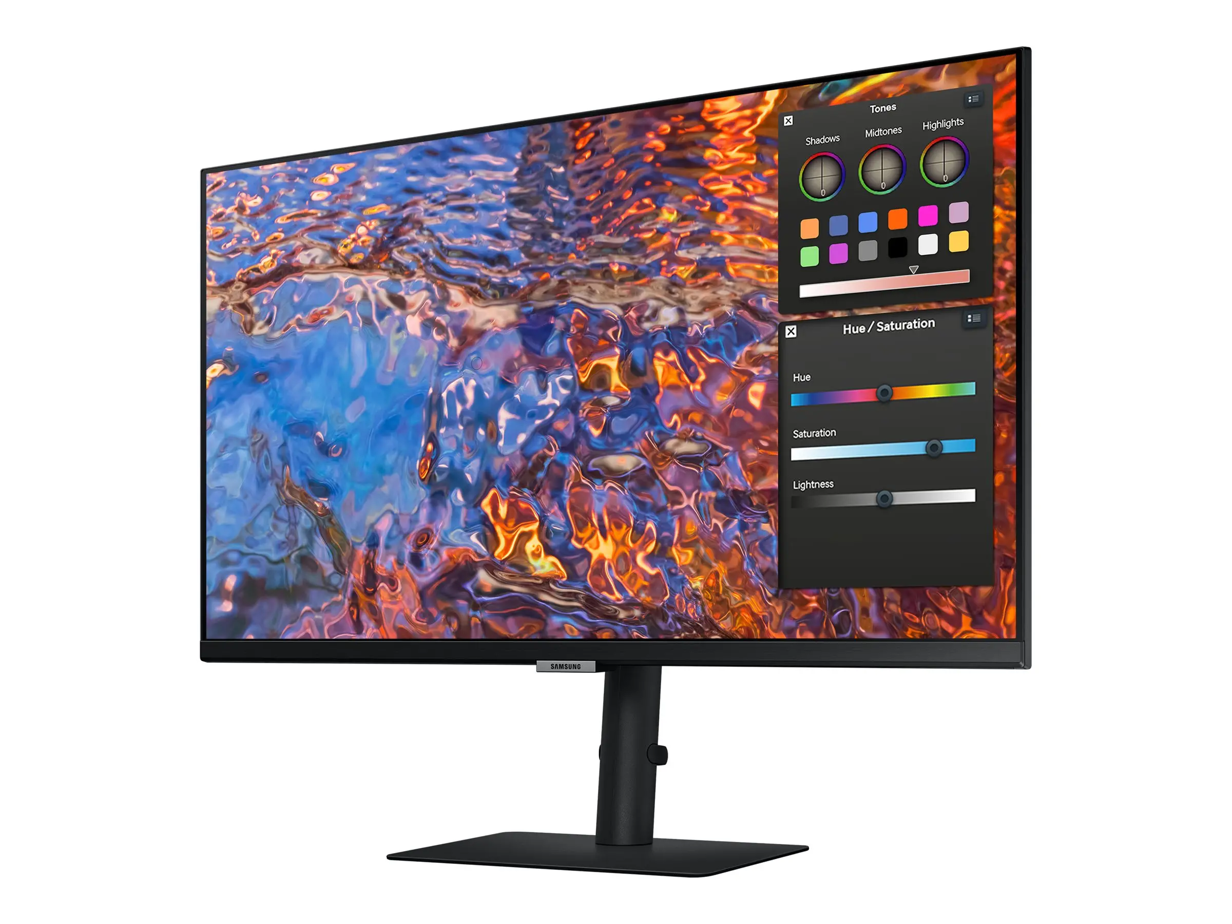 Монитор, Samsung 27B800, 27" IPS LED, 60 Hz, 5 ms GTG, 3840x2160, 300 cd/m2, Flicker Free, PBP, PIP, USB-C 90W, 3xUSB 3.0, Display Port 1.4, 2xHDMI 2.2, Black - image 3