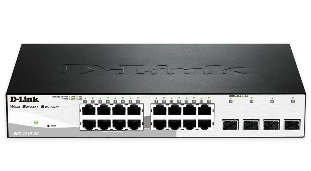 Комутатор, D-Link 16 10/100/1000 Base-T port with 4 x 1000Base-T /SFP ports