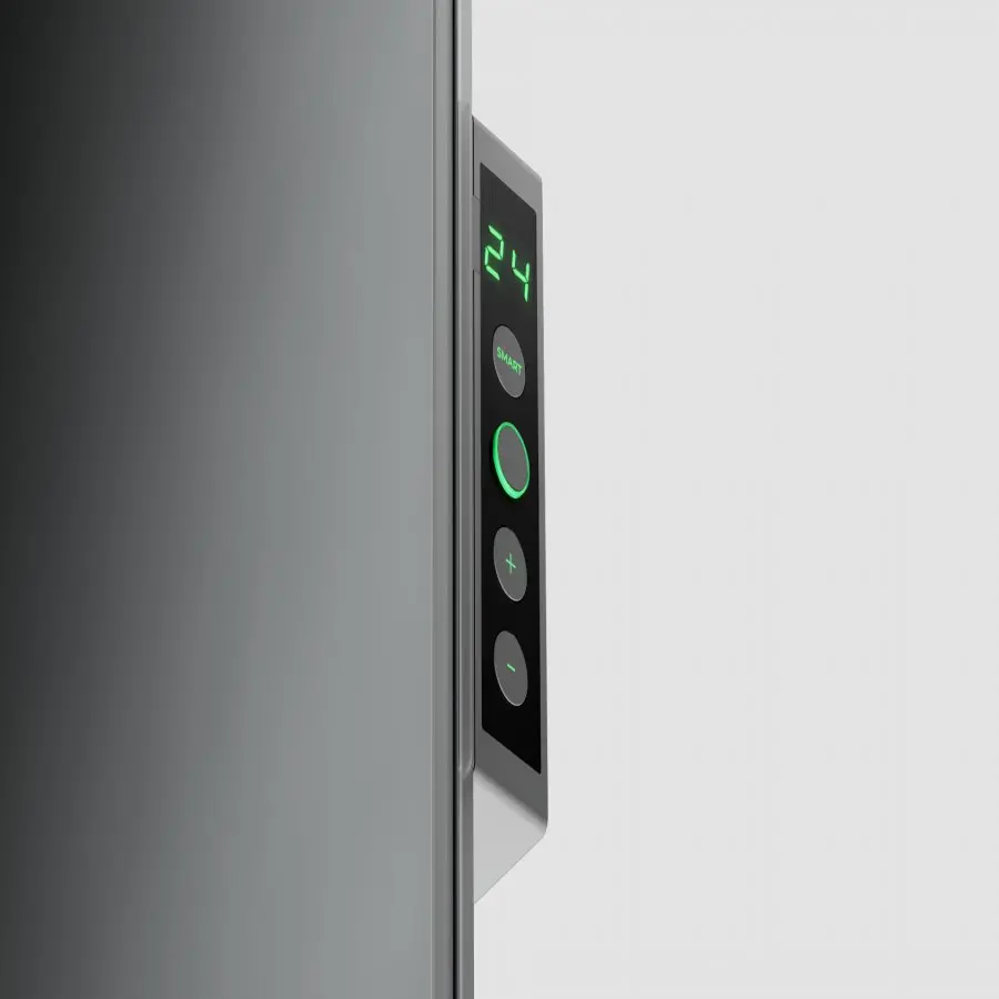 AENO Premium Eco Smart Heater, 700W, Tempered glass, Infrared+convection heating type, LED display, Plug type: Europe (E/F type), GREY - image 4