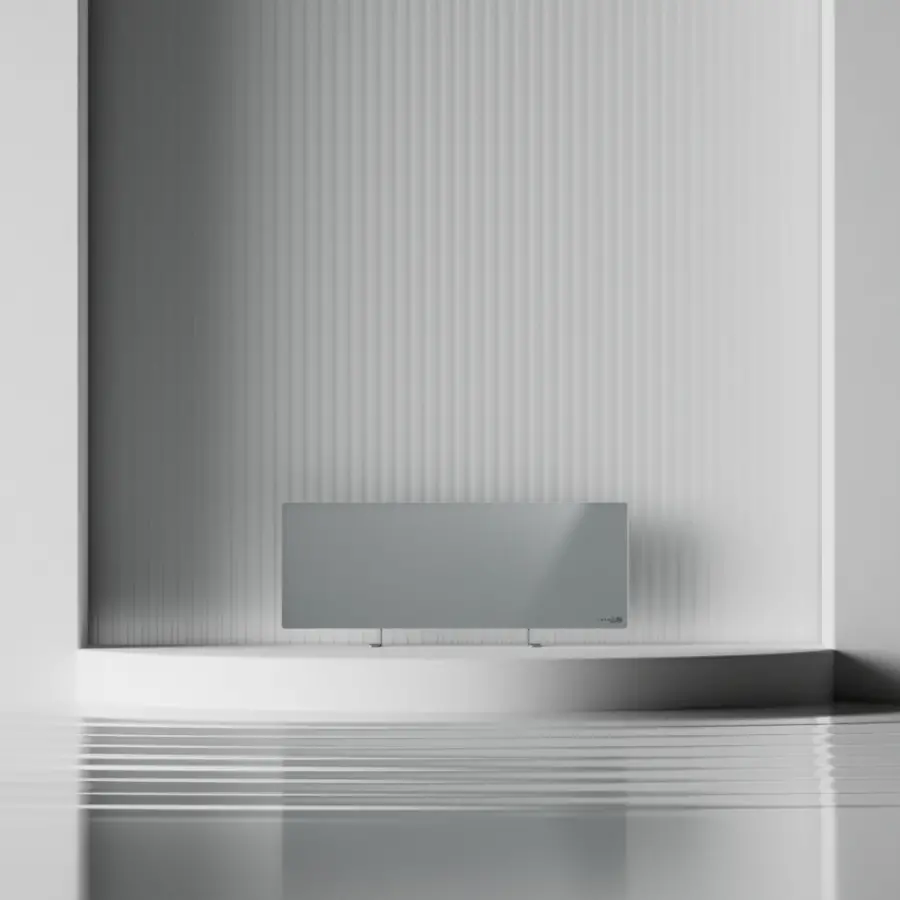 AENO Premium Eco Smart Heater, 700W, Tempered glass, Infrared+convection heating type, LED display, Plug type: Europe (E/F type), GREY - image 7