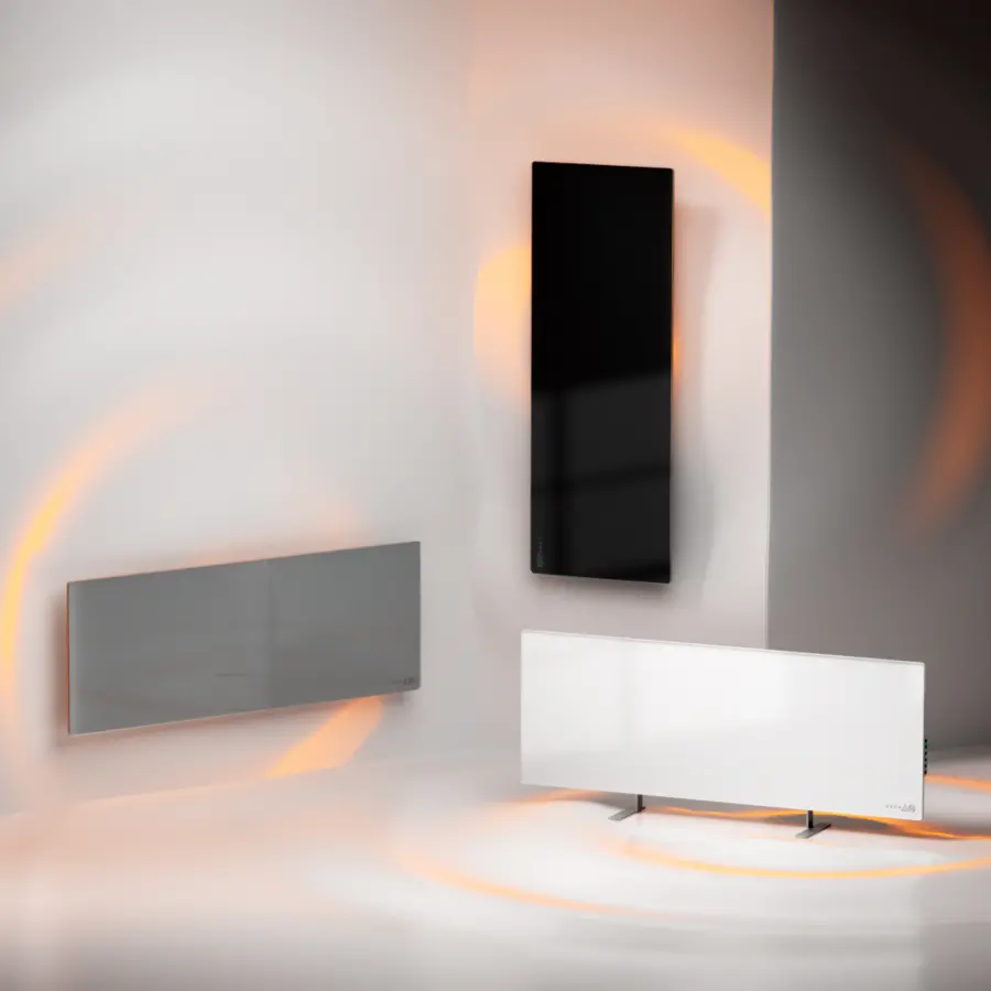 AENO Premium Eco Smart Heater, 700W, Tempered glass, Infrared+convection heating type, LED display, Plug type: Europe (E/F type), GREY - image 8