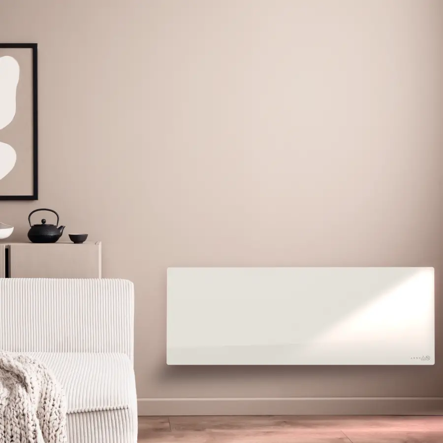 AENO Premium Eco Smart Heater, 700W, Tempered glass, Infrared+convection heating type, Led display Plug type: Europe (E/F type), WHITE - image 6
