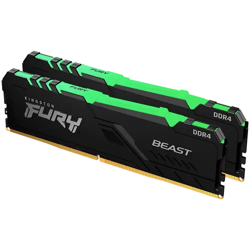 Памет Kingston FURY Beast Black RGB 64GB(2x32GB) DDR4 3200MHz CL16