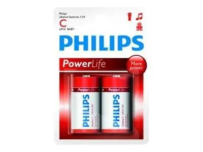 Philips Power Alkaline baterie alcalină LR14 (C), blister 2 bucăți