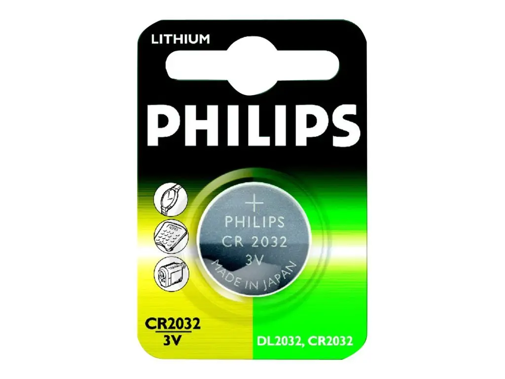 Philips μπαταρία λιθίου τύπου κουμπί 3.0V coin, συσκευασία 1 τεμαχίου (20.0 x 3.2) - image 1
