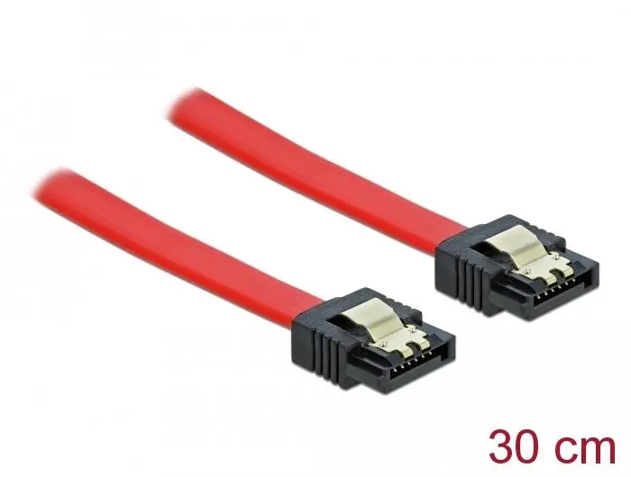 Cablu de interfață SATA III DeLock, conectori drepți, 30 cm - image 1