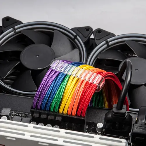 1stPlayer комплект удължителни кабели Custom Modding Cable Kit Rainbow - ATX24P, EPS, PCI-e - RB-001 - image 4