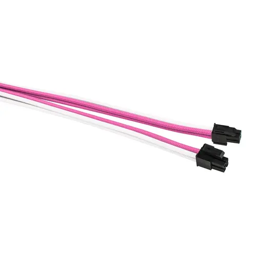 1stPlayer σετ καλωδίων προέκτασης Custom Modding Cable Kit ροζ/λευκό - ATX24P, EPS, PCI-e - PKW-001 - 3