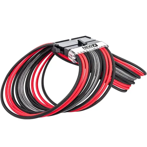 1stPlayer комплект удължителни кабели Custom Modding Cable Kit Black/Red/Gray - ATX24P, EPS, PCI-e - BRG-001 - image 2