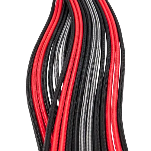 1stPlayer комплект удължителни кабели Custom Modding Cable Kit Black/Red/Gray - ATX24P, EPS, PCI-e - BRG-001 - image 3