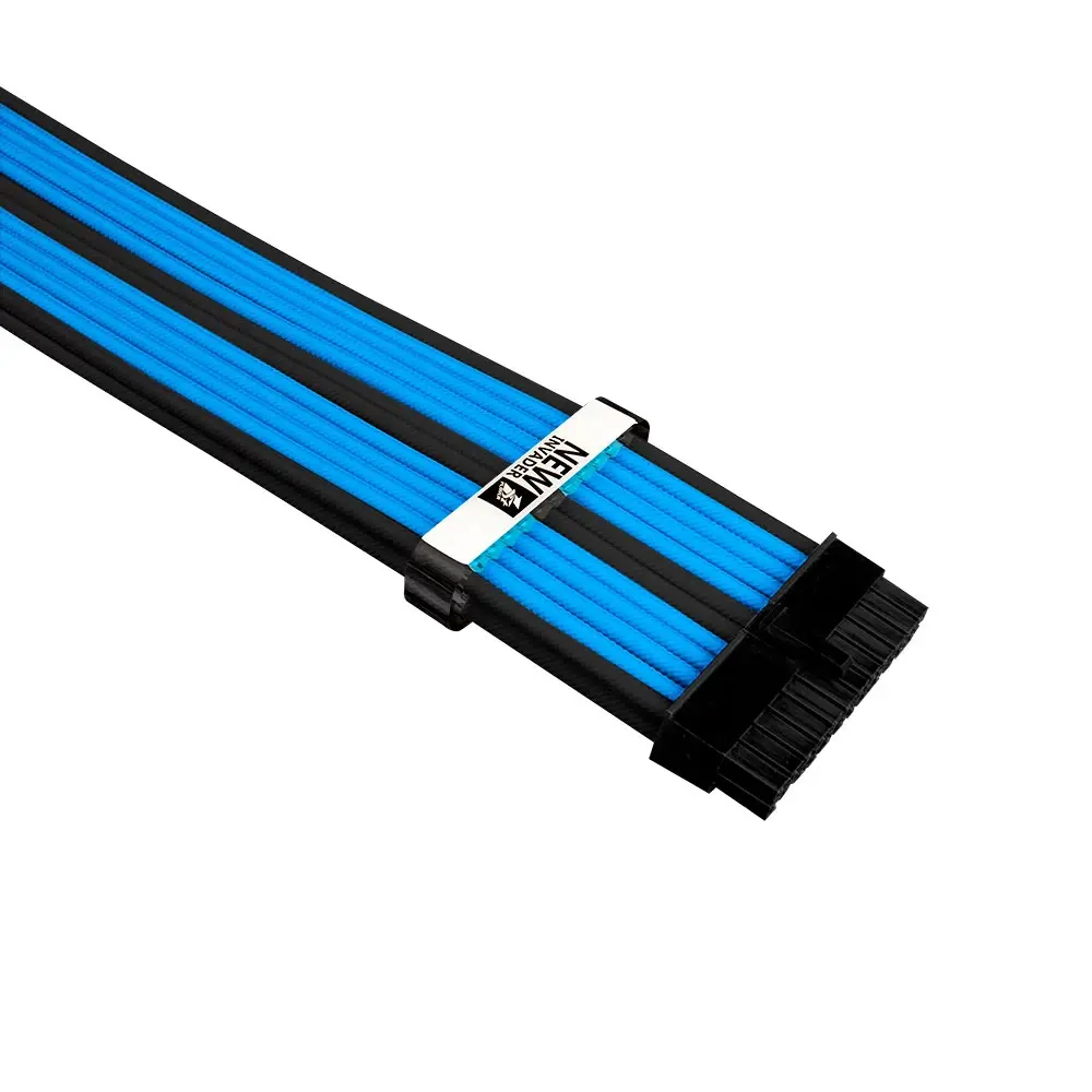 1stPlayer set de cabluri prelungitoare Custom Modding Cable Kit Black/Blue - ATX24P, EPS, PCI-e - BBL-001