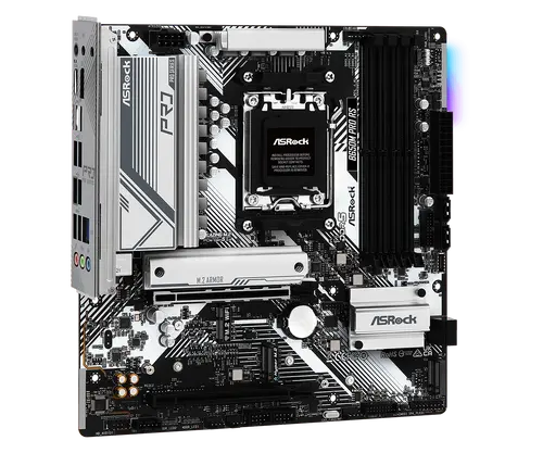 ASROCK MB Desktop B650M PRO RS, AM5, 4x DDR5, 1x PCIe 4.0 x16, 1x PCIe 3.0 x16, 1x Blazing M.2(PCIe Gen5x4), 1x Hyper M.2, 4x SATA3, RAID 0, 1, 10, 7.1 CH HD Audio, 1x HDMI, 1x DP, 2.5G LAN, 6x USB 3.2, 8x USB 2.0, 2x USB-C, mATX - image 3