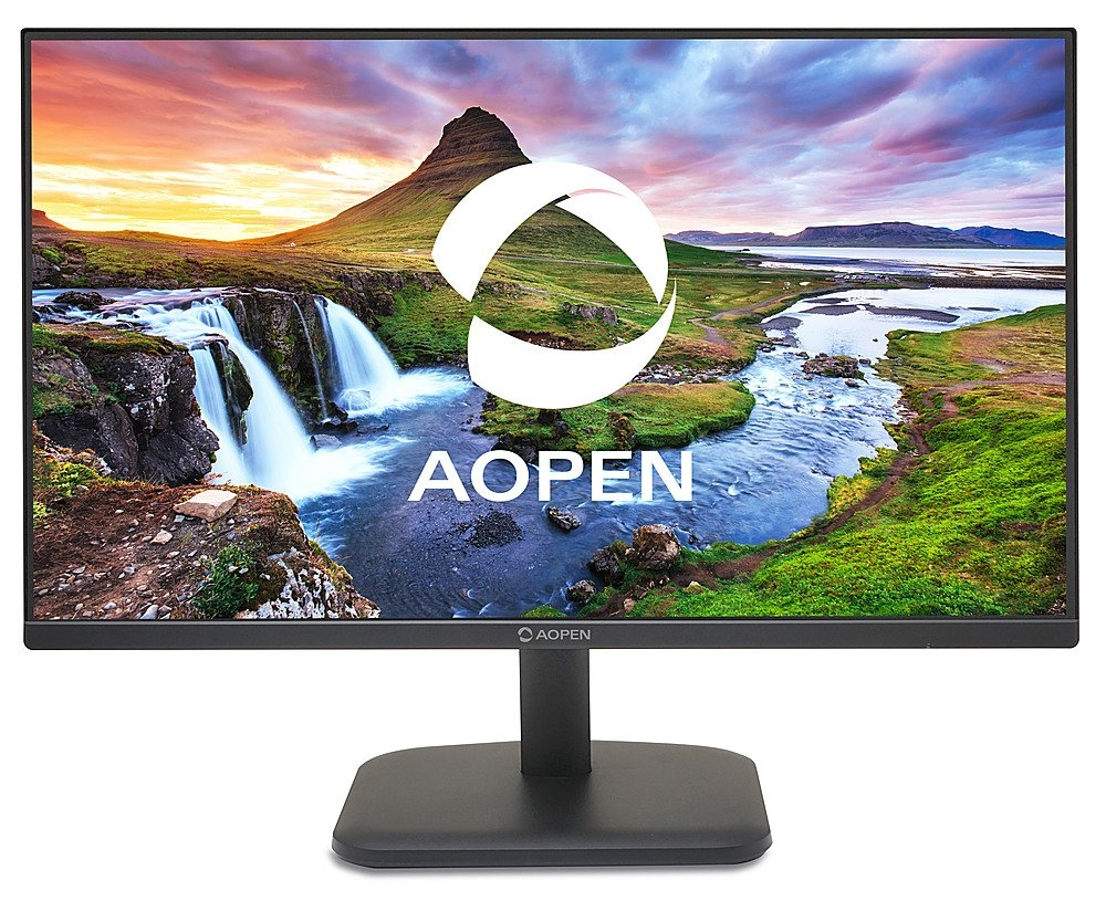 Монитор, Aopen powered by Acer 24CL1YEbmix, 23.8'', IPS FHD (1920x1080) LED, 250nit, 1ms TVR, ZeroFrame, 100Hz FreeSync, sRGB 99%, Flicker-less, 1000:1 ACM, HDMI, VGA, Tilt, Vesa, BluelightShield, Speakers, Black