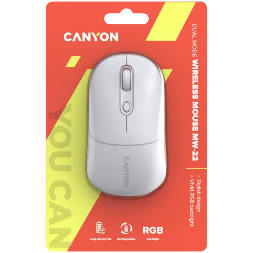 CANYON mouse MW-22 2in1 BT/ Wireless Snow White - image 5