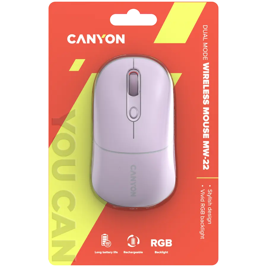 CANYON mouse MW-22 2in1 BT/ Wireless Pearl Rose - image 5