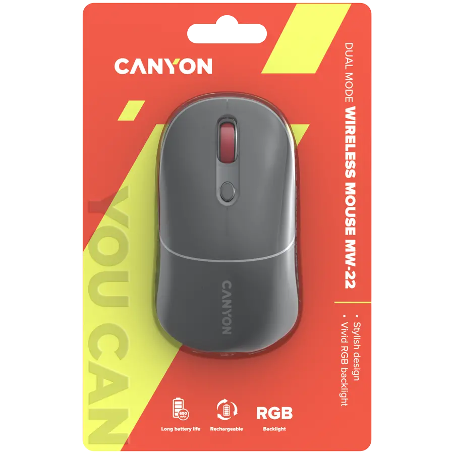 CANYON mouse MW-22 2in1 BT/ Wireless Dark Grey - image 5