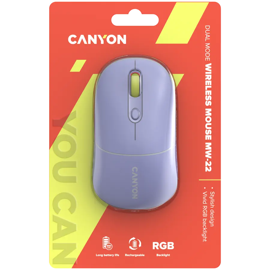 CANYON mouse MW-22 2in1 BT/ Wireless Lavender - image 5