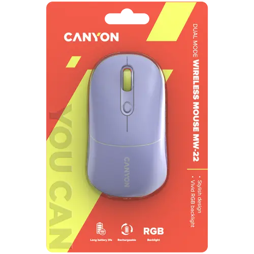 CANYON mouse MW-22 2in1 BT/ Wireless Lavender - image 5