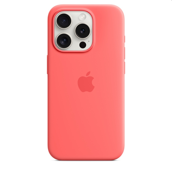 Калъф, Apple iPhone 15 Pro Silicone Case with MagSafe - Orange Sorbet - image 2